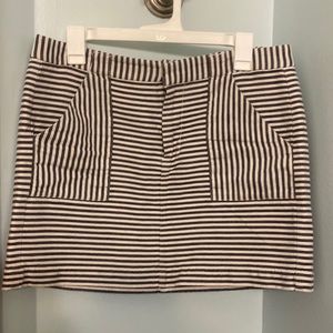 Madewell striped mini skirt with pockets